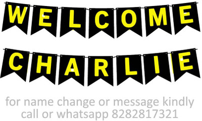 Midas Craft Welcome Charlie M Banner 10. Banner(10 ft, Pack of 1)