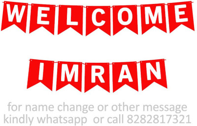 Midas Kraft Welcome Imran M Banner K. Banner(10 ft, Pack of 1)