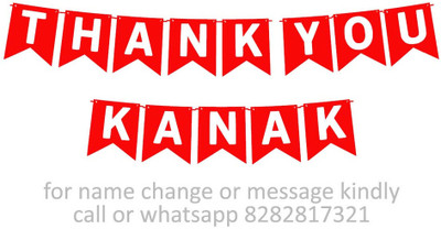 Midas Craft Thank You Kanak M Banner 0d. Banner(10 ft, Pack of 1)