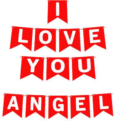 Midas Craft I Love You Angel Name Banner 03 Banner(10 ft, Pack of 1)