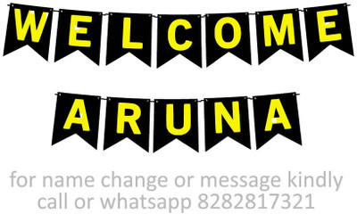 Midas Kraft Welcome Aruna M Banner K. Banner(10 ft, Pack of 1)