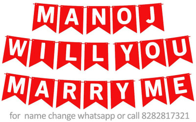 Midas Craft Will You Marry Me Manoj Proposal M Banner 0F. Banner(10 ft, Pack of 1)