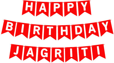 Midas Craft Happy Birthday Jagriti_01. Pennant Banner(10 ft, Pack of 1)