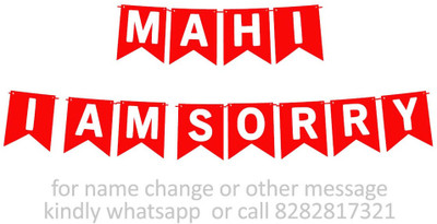 Midas Craft I am Sorry Mahi M Banner 03. Banner(10 ft, Pack of 1)