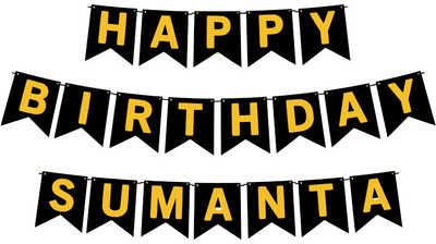Midas Craft Happy Birthday Sumanta M Banner 02. Banner(10 ft, Pack of 1)