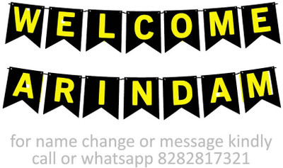 Midas Craft Welcome Arindam M Banner 10. Banner(10 ft, Pack of 1)