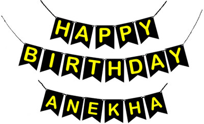 GIFTUATION Happy Birthday ANEKHA / Printed Birthday Banner for Boys & Girls Banner(5 ft, Pack of 1)