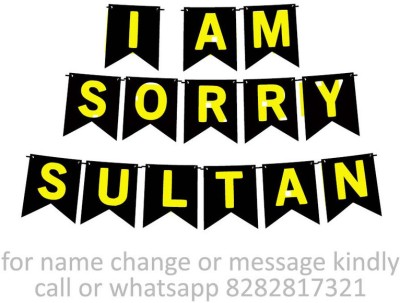 Midas Kraft Sultan I am Sorry M Banner 0C. Banner(10 ft, Pack of 1)