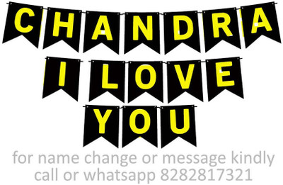 Midas Craft Chandra I Love You M Banner 12. Banner(10 ft, Pack of 1)