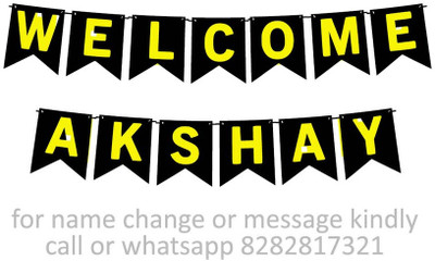 Midas Kraft Welcome Akshay M Banner K. Banner(10 ft, Pack of 1)
