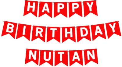 Midas Craft Happy Birthday Nutan_01. Pennant Banner(10 ft, Pack of 1)