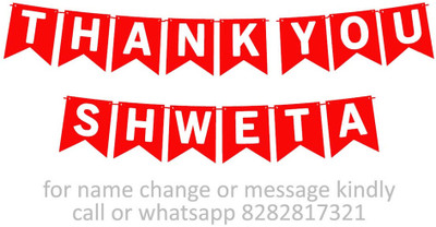 Midas Craft Thank You Shweta M Banner 0d. Banner(10 ft, Pack of 1)