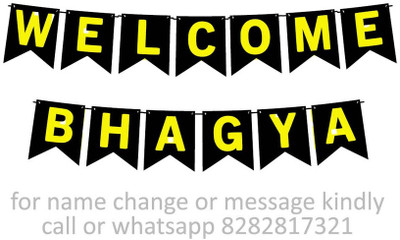 Midas Kraft Welcome Bhagya M Banner K. Banner(10 ft, Pack of 1)