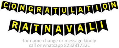 Midas Craft Congratulations Ratnavali M Banner 07. Banner(10 ft, Pack of 1)