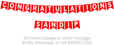 Midas Craft Congratulations Sandip M Banner 07. Banner(10 ft, Pack of 1)