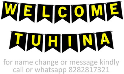 Midas Craft Welcome Tuhina M Banner 10. Banner(10 ft, Pack of 1)