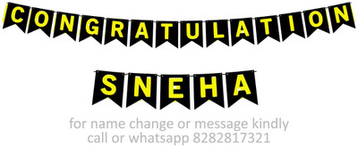 Midas Craft Congratulations Sneha M Banner 07. Banner(10 ft, Pack of 1)
