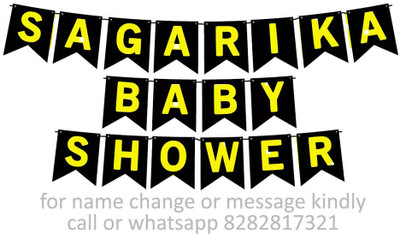 Midas Craft Baby Shower of Sagarika M Banner 06. Banner(10 ft, Pack of 1)