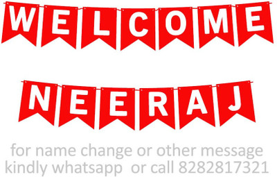Midas Craft Welcome Neeraj M Banner 10. Banner(10 ft, Pack of 1)
