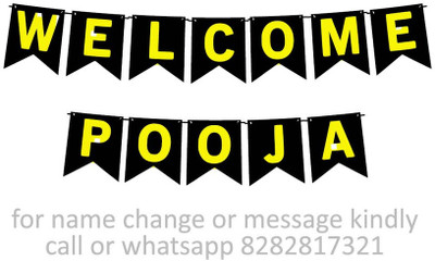 Midas Craft Welcome Pooja M Banner 10. Banner(10 ft, Pack of 1)