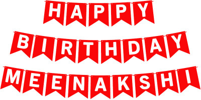 Midas Craft Happy Birthday Meenakshi_01. Pennant Banner(10 ft, Pack of 1)