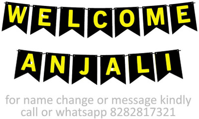 Midas Kraft Welcome Anjali M Banner K. Banner(10 ft, Pack of 1)