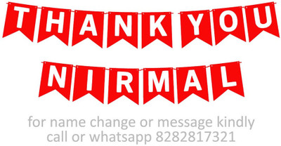 Midas Craft Thank You Nirmal M Banner 0d. Banner(10 ft, Pack of 1)