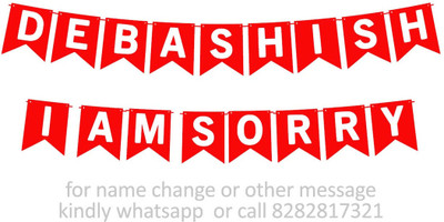 Midas Craft I am Sorry Debashish M Banner 03. Banner(10 ft, Pack of 1)
