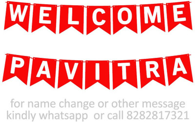 Midas Kraft Welcome Pavitra M Banner K. Banner(10 ft, Pack of 1)