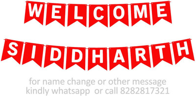 Midas Kraft Welcome Siddharth M Banner K. Banner(10 ft, Pack of 1)