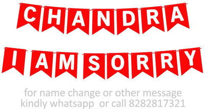 Midas Kraft I am Sorry Chandra M Banner 03. Banner(10 ft, Pack of 1)