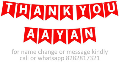 Midas Craft Thank You Aayan M Banner 0d. Banner(10 ft, Pack of 1)