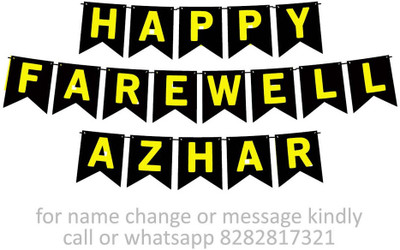 Midas Craft Happy Farewell Azhar M Banner 09. Banner(10 ft, Pack of 1)