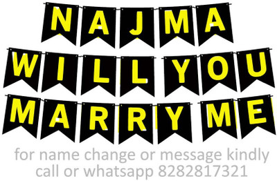 Midas Craft Marry Me Najma Proposal M Banner 05. Banner(10 ft, Pack of 1)