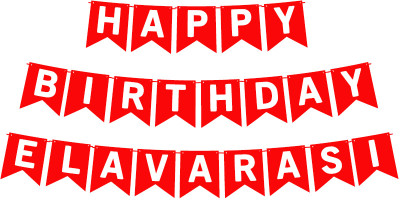 Midas Craft Happy Birthday Elavarasi_01. Pennant Banner(10 ft, Pack of 1)