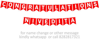 Midas Craft Congratulations Nivedita M Banner 07. Banner(10 ft, Pack of 1)