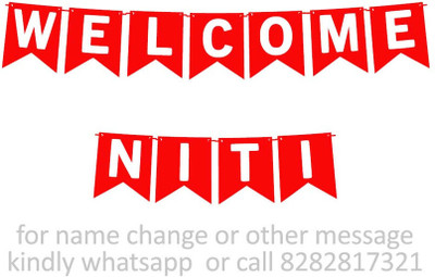 Midas Craft Welcome Niti M Banner 10. Banner(10 ft, Pack of 1)
