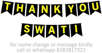 Midas Kraft Thank You Swati M Banner 0d. Banner(10 ft, Pack of 1)