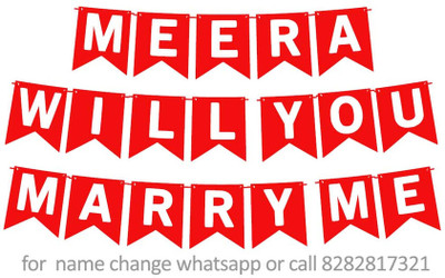 Midas Craft Will You Marry Me Meera Proposal M Banner 0F. Banner(10 ft, Pack of 1)