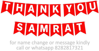 Midas Craft Thank You Samrat M Banner 0d. Banner(10 ft, Pack of 1)