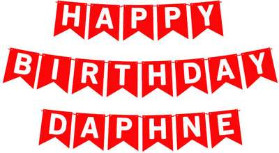 Midas Craft Happy Birthday Daphne_01. Pennant Banner(10 ft, Pack of 1)