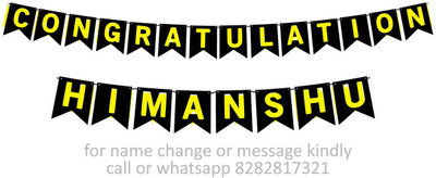Midas Craft Congratulations Himanshu M Banner 07. Banner(10 ft, Pack of 1)