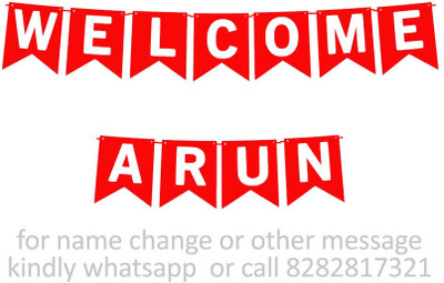 Midas Craft Welcome Arun M Banner 10. Banner(10 ft, Pack of 1)