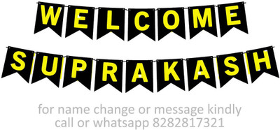 Midas Kraft Welcome Suprakash M Banner K. Banner(10 ft, Pack of 1)