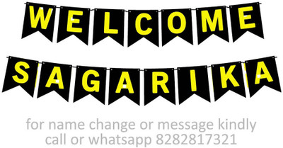 Midas Kraft Welcome Sagarika M Banner K. Banner(10 ft, Pack of 1)