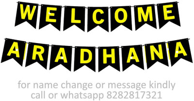 Midas Kraft Welcome Aradhana M Banner K. Banner(10 ft, Pack of 1)