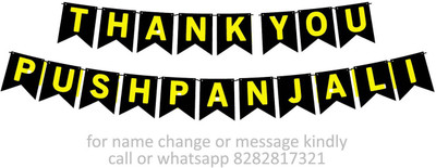 Midas Craft Thank You Pushpanjali M Banner 04. Banner(10 ft, Pack of 1)