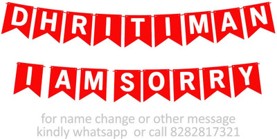 Midas Kraft I am Sorry Dhritiman M Banner 03. Banner(10 ft, Pack of 1)