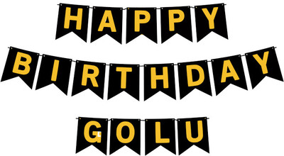 Midas Craft Happy Birthday Golu M Banner 02. Banner(10 ft, Pack of 1)