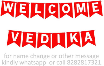 Midas Craft Welcome Vedika M Banner 10. Banner(10 ft, Pack of 1)